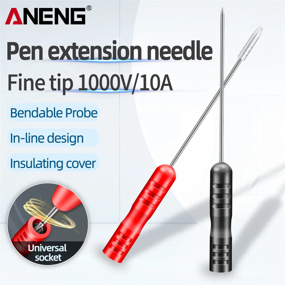 ANENG PT2003 punta de aguja de extensión de pluma 1 par punta de sonda prueba punta fina 1000V/10A sonda flexible accesorios desmontables herramienta de prueba