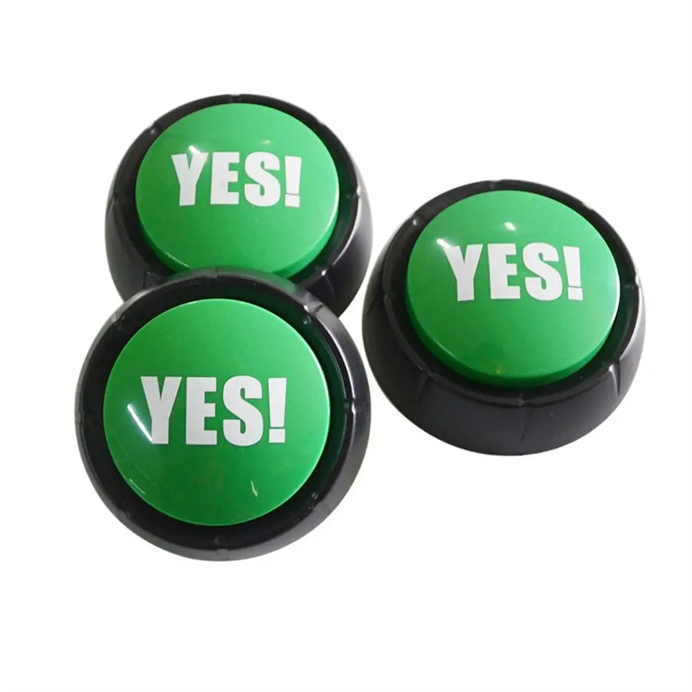 Button Sound Yes No Buttons Answer Buzzer Toy Buzzers Game Talking Party Dog Quiz Prank Funny Toys Show Recordable Wrong