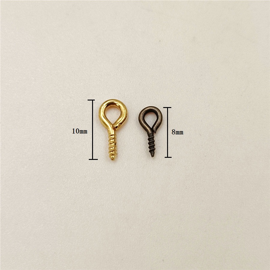 100 ชิ้น/ล็อต 8/10 มม.แกะขนาดเล็กตาเล็บสกรู Tiny Mini Eye Pins ตะขอตาไก่สําหรับลูกปัด Charms จี้ DIY ผลการค้นหาเครื่องประดับ