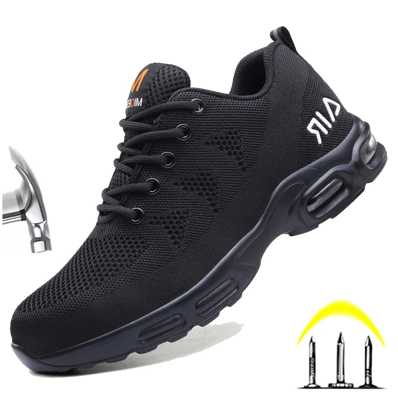 Safety Shoes Men New Steel Toe Male Protective Footwear Work Man Boots Safety BootsMen's Work Shoes Puncture Proof Work Sneaker