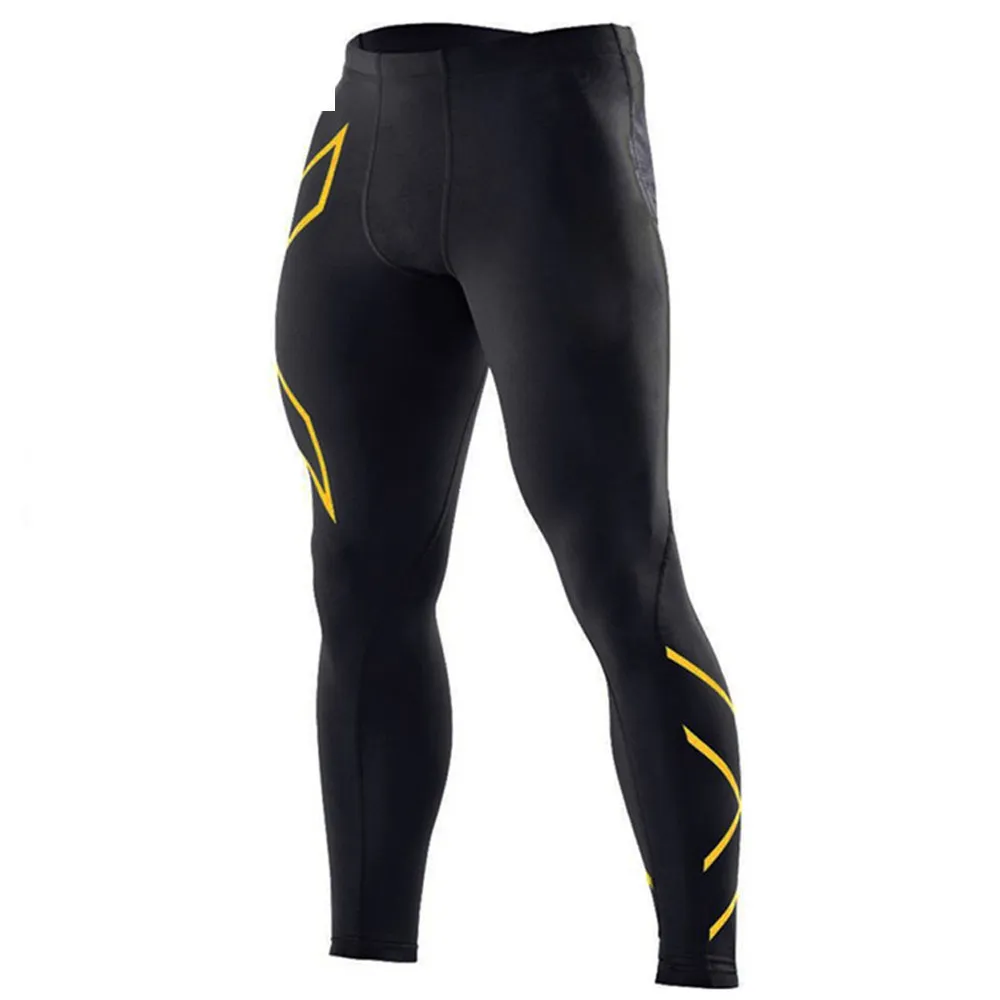 ผู้ชายTightsกางเกงรัดรูปวิ่งLeggingsฟิตเนสเพาะกายLeggings Tightsผู้ชายกางเกงผอมBreathable Quick Dry