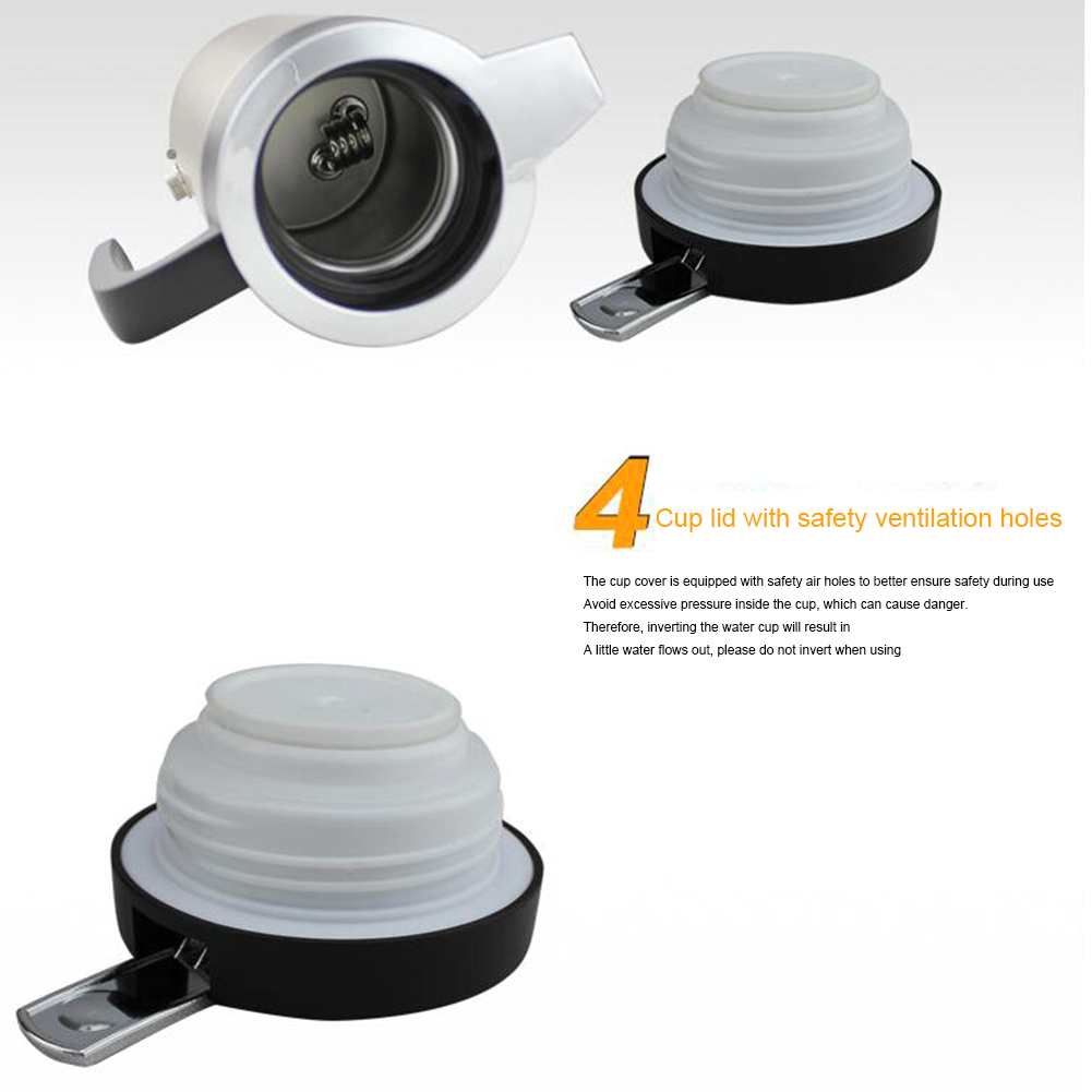 전기 가열 컵 주전자, 스테인레스 스틸 온수기 병, 자동 차단, 빠른 끓는 주전자, 여행 자동차 트럭, 12V, 24V