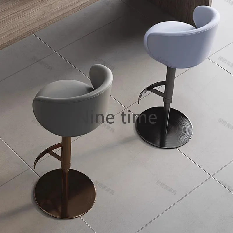 Cadeiras ajustáveis modernas nórdicas para cozinha, Cadeiras giratórias luxuosas para a ilha da biblioteca, Mobiliário de alta qualidade