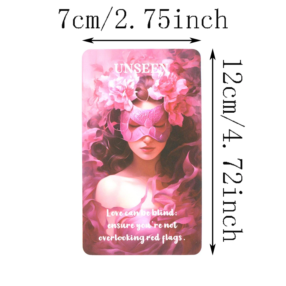 Romantik-Orakelkarten, Tarot, englische Version, 12 x 7, in Box, Wahrsagespielzeug, Prophet, Wahrsagerei, Deck mit Bedeutung darauf