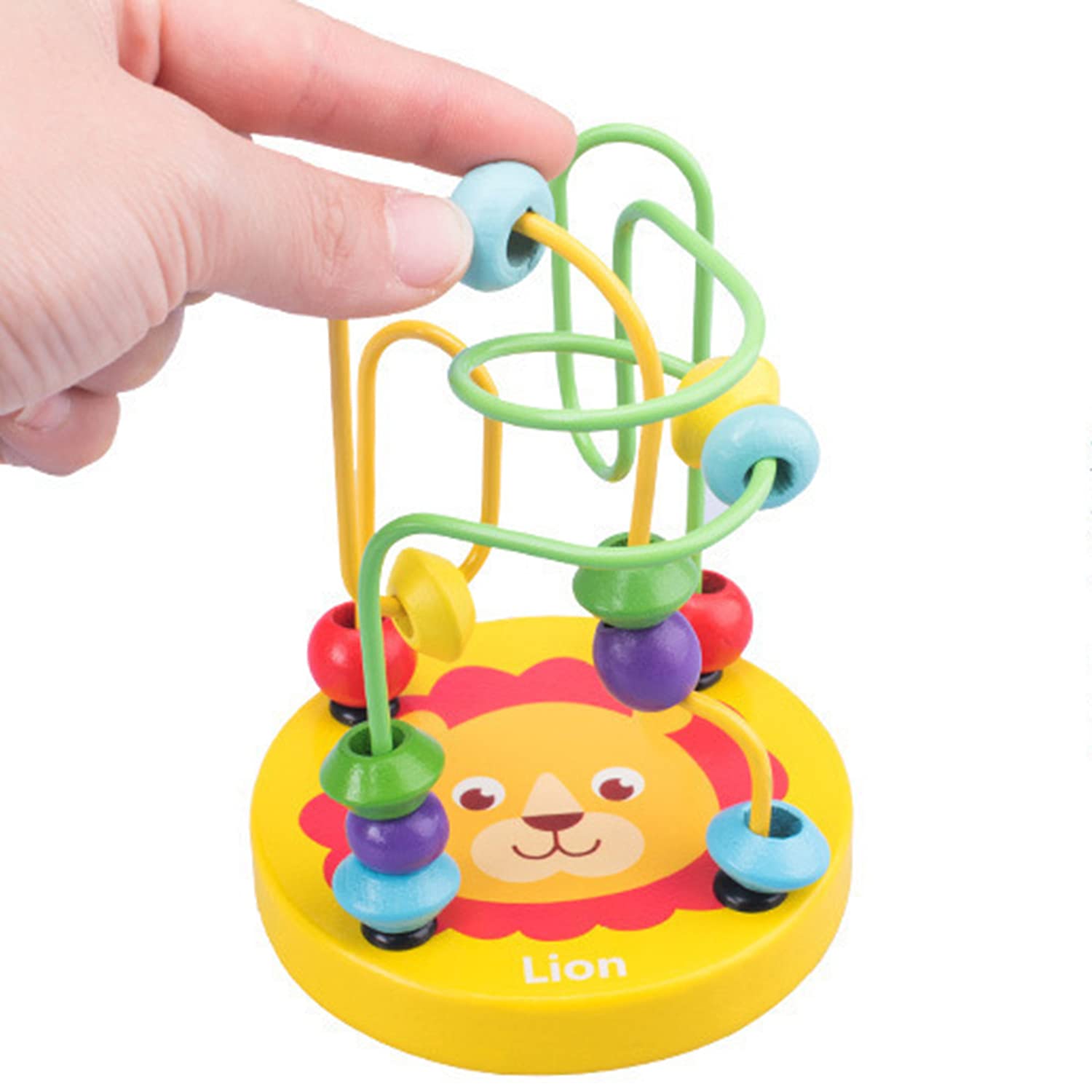 Bebê montessori brinquedo de matemática educacional crianças círculos grânulo fio labirinto montanha russa para crianças montessori brinquedos de madeira quebra-cabeças