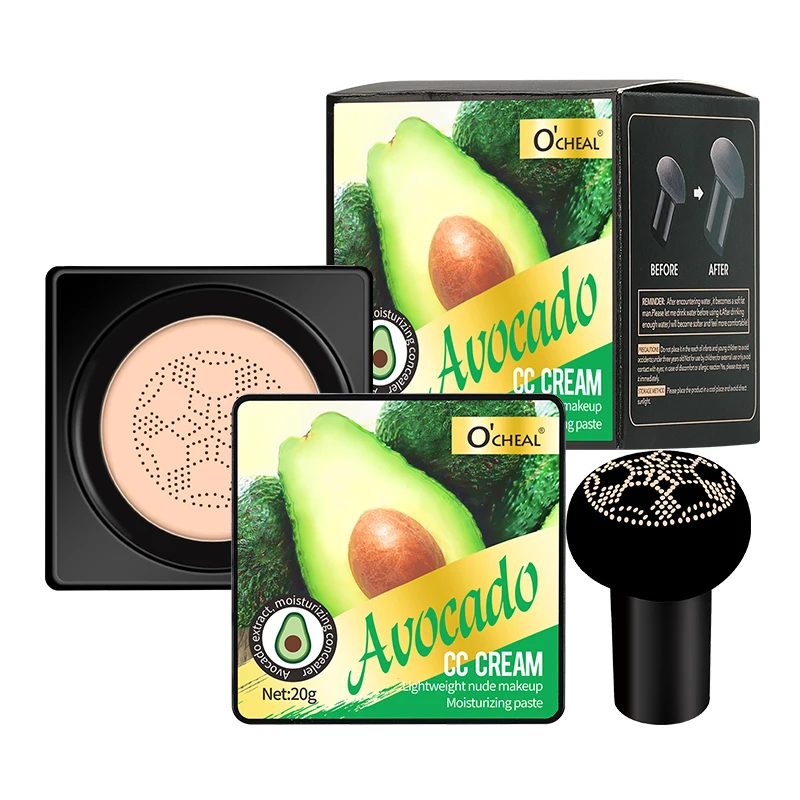 OCHEAL Mushroom Head BB Cream Foundation Cream voor gezichtsmake-up Concealerkussen voor gezichtsbasiscrème Make-upkussen Compact