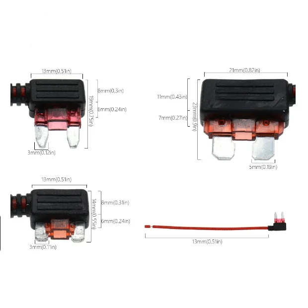 12V 24V 5A 10A 15A 20A Car Fuse Holder Additional Circuit Adaptor Mini Micro Standard Blade Fuse Simple Safety Device