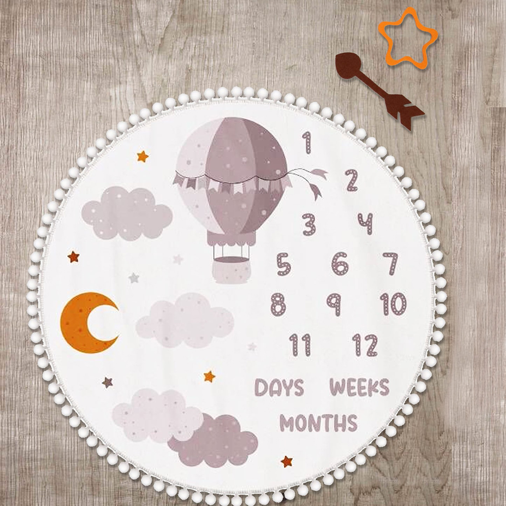 Ylsteed フランネル月間マイルストーンブランケット赤ちゃん 1 年目カレンダー月間成長チャートシャワーギフト新生児写真背景