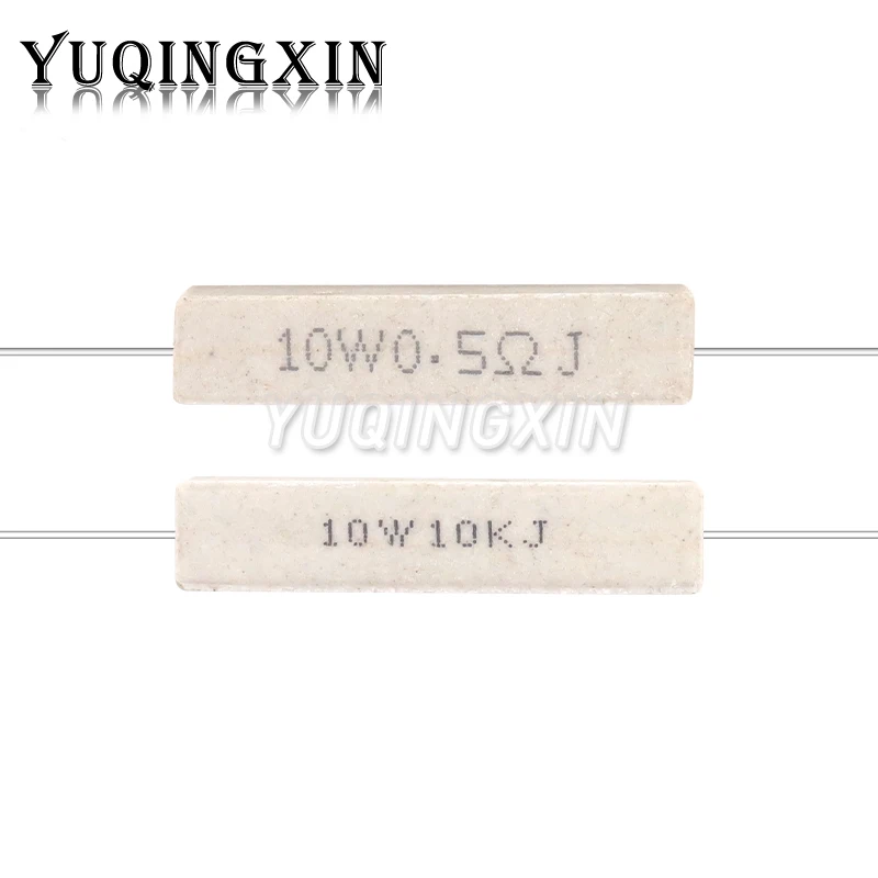 10pcs 10W 5% Cement Resistor Power Resistance 0.1 - 10K 0.1R 0.5R 10R 50R 0.22 0.33 0.5 1 2 5 8 10 15 20 25 30 100 1K 2K 3K ohm