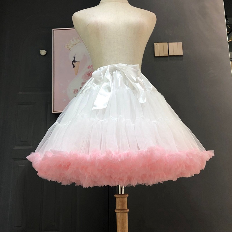 Donne Stile Fiore Lolita Sottogonne Tutu Puffy Cancan Gonna Sotto Crinolina Trambusto Interno Cosplay Per Abiti Da Sposa Gonna