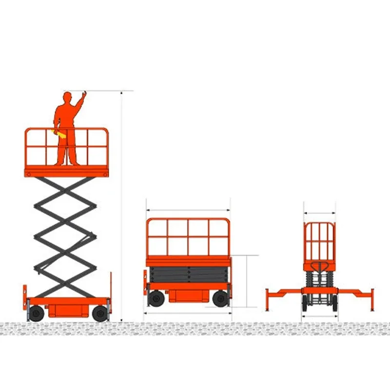Mobile Man Lift Scaffolding Elektrischer hydraulischer Scherenhebebühnen-Plattformtisch