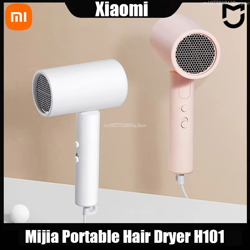 Xiaomi mijia portátil ânion secador de cabelo h101 secagem rápida professinal dobrável 1600w 50 milhões de lons negativos casa viagem cuidados com o cabelo