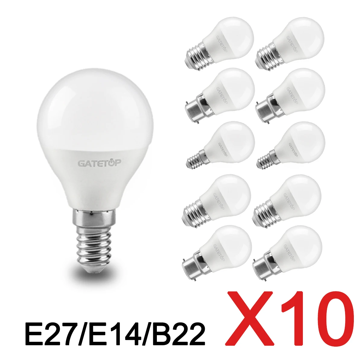 10 pz Led Mini Lampadina 220 V E27 E14 B22 Lampadina a globo Lampada a risparmio energetico 3 W 5 W 6 W 7 W Led Luce calda fredda per la decorazione domestica