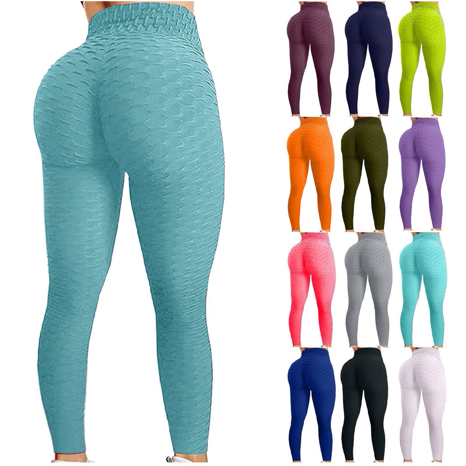 Calças femininas de cintura alta para ioga, controle de barriga, emagrecimento, leggings, treino, corrida, levantamento de bunda