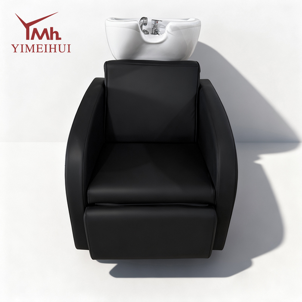 Hair Salon Backwash Washing Chair Massage Shampoo Bowl Bed Chair With Electric Leg-Rest