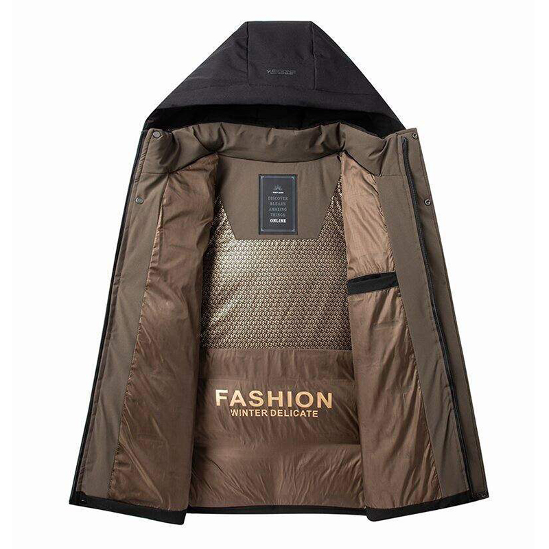 2025 hiver nouveaux hommes graphène épaissi chaud mode décontracté à capuche coton veste