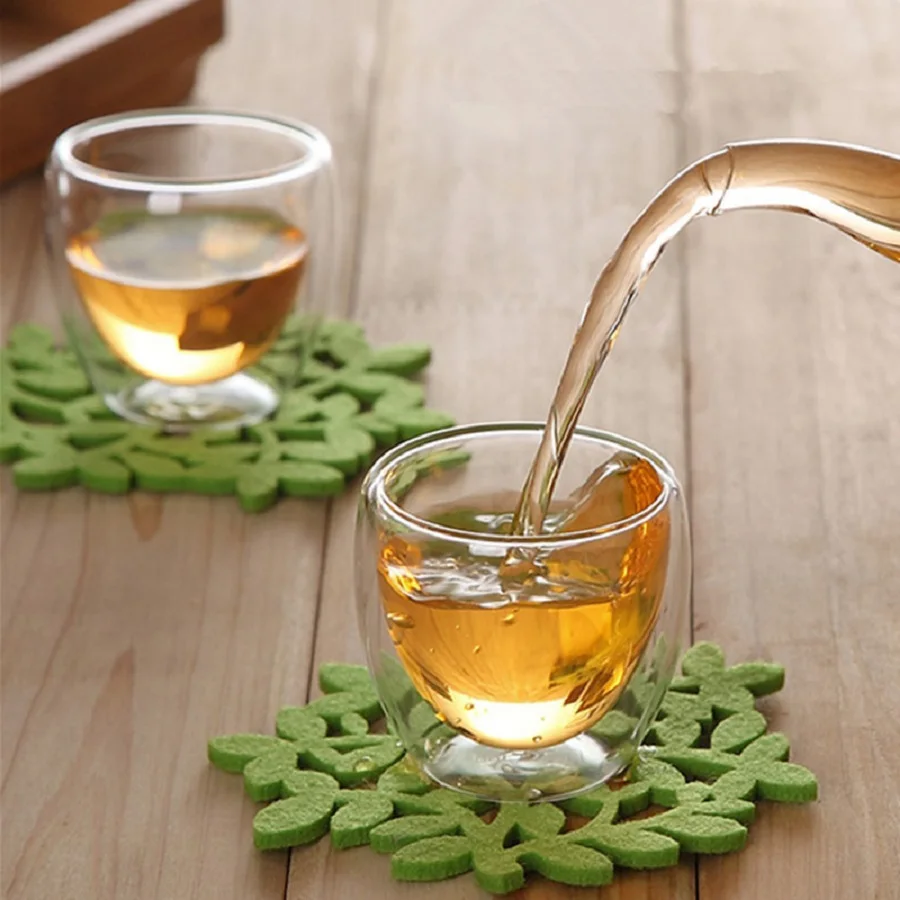 6 ชิ้น, 2.7 ออนซ์ถ้วยกาแฟสร้างสรรค์, สูง Borosilicate Double - layer ถ้วยแก้วเอสเปรสโซ, โปร่งใสเครื่องดื่มถ้วย, ถ้วยน้ําฉนวน