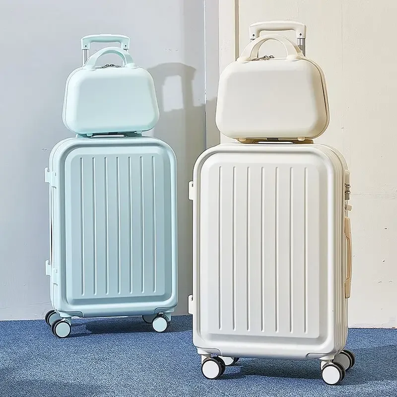 Mala Combinada de Grande Capacidade para Mulher, Forte e Durável, Bagagem de Viagem Estudantil, Caixa de Senha, Trolley, Novo, 2022, Combinação