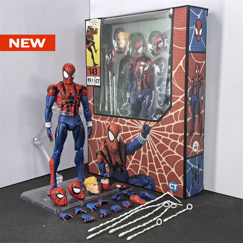 Auf Lager Full Range Ct Toys Spiderman Mafex 143 Ben Reilly Comic Ver The Amazing Spider-Man 001 Anime Action Figure Spielzeug Geschenk