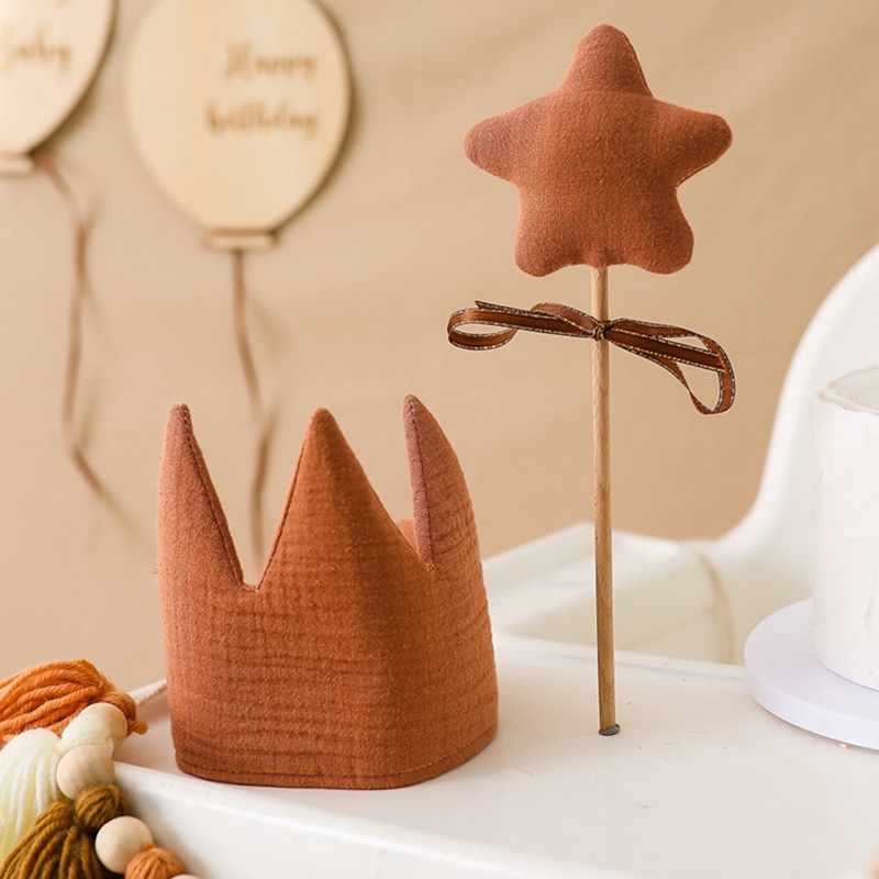 1Set Baby Holz Stern Zauberstab Rassel Hut Krone Spielzeug Neugeborenen Geburtstag Party Fotografie Requisiten Zubehör Für Kinder Geschenk