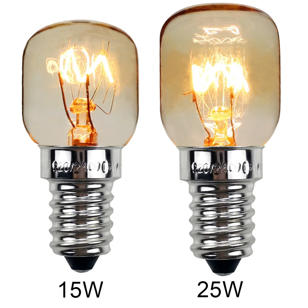 Lampadina del sale caldo della luce del forno resistente al calore 15W 25W lampada del cappuccio del fornello della luce del frigorifero E14 lampadina del sale ad alta temperatura