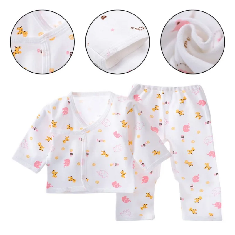 Abbigliamento per bambini Set neonato in lana riccio per neonato Set di biancheria intima in puro cotone cinque 0-3M Set di biancheria intima in puro cotone primavera autunno