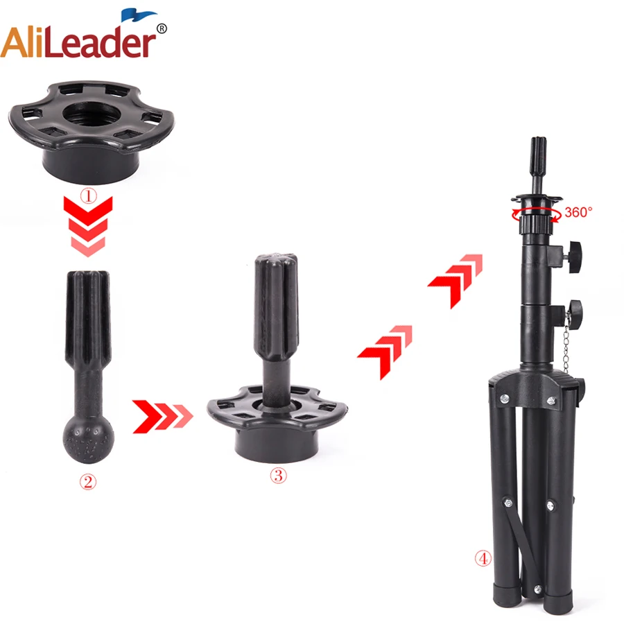 Alileader nuevo soporte para pelucas de 140Cm/64Cm, trípode para peluca con maniquí, cabeza de bloque de lienzo, trípode ajustable, kit para hacer peluca, regalo TPins