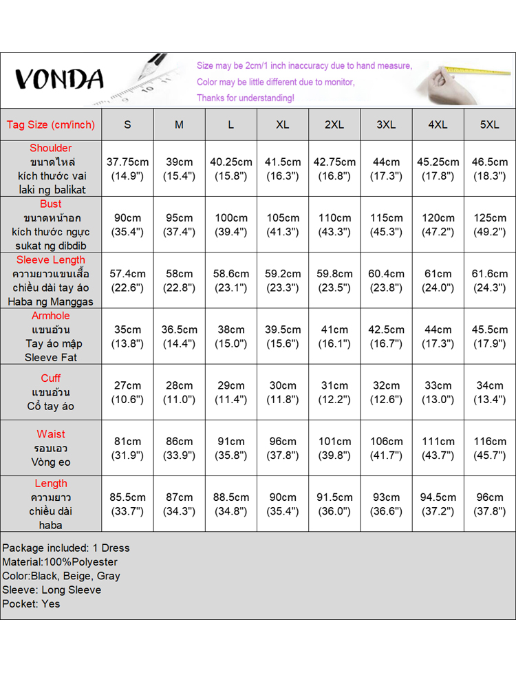 Vonda-女性の長袖フリルミニドレス,カジュアルなサンドレス,プリーツドレス,ラペルカラー,レースアップ,エレガント,ラージサイズ,5xl,2024