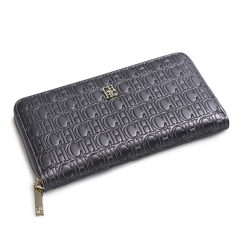 CH คุณภาพสูงกระเป๋าถือหรูกระเป๋าสตางค์พับ Monogrammed Design คลาสสิก Retro Design กระเป๋าใส่เหรียญแฟชั่น