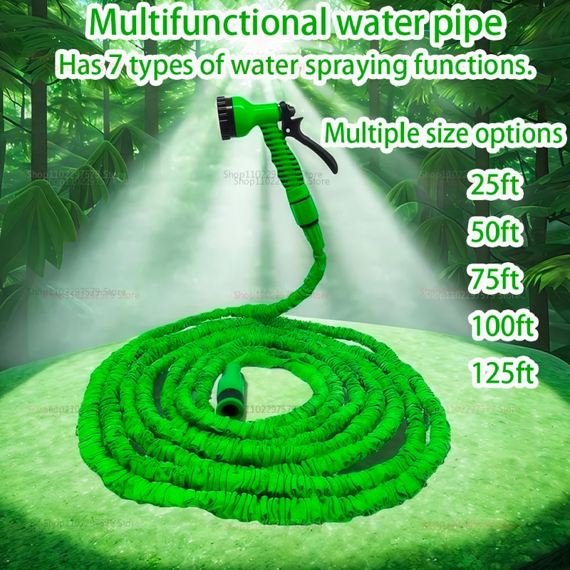 Manguera mágica retráctil, pistola de agua para lavado de coches de alta presión, manguera de riego de jardín, herramienta de pulverización de agua para el hogar para limpieza de coches y jardín