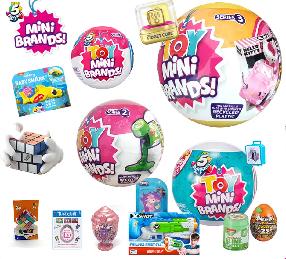 Zuru 5 juguetes sorpresa mis Mini marcas de juguetes pelota de bebé cajas ciegas de juguete en miniatura adecuadas para niños de 3 a 14 años regalos