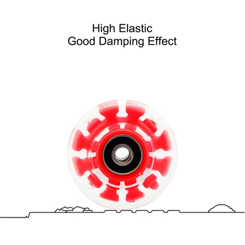 4 Stück Skateboard-Blitz-Rollenrad, LED-Lichtrad, 82 A, 32 x 58 mm, Longboard, blinkendes, verschleißfestes Rad, Skateboard-Zubehör