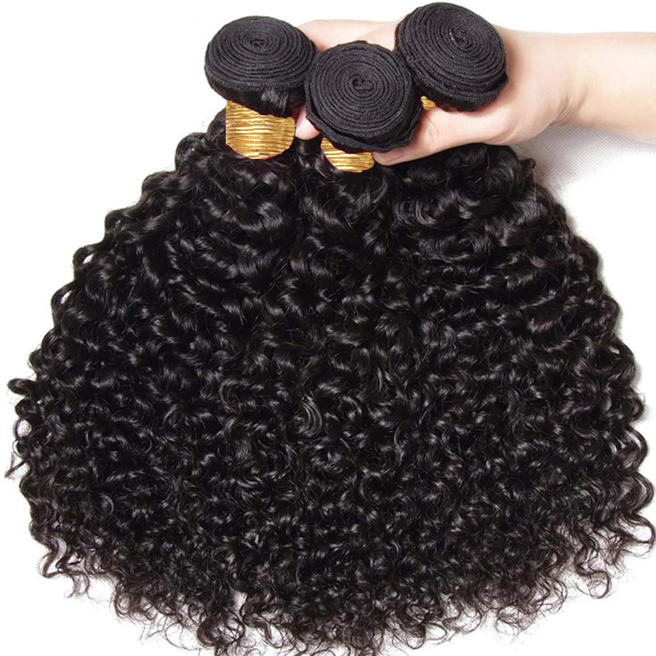 Korte Afro Kinky Krullend Haar 3 Bundels Deal Ruw Indisch Haar 100% Virgin Tissage Menselijk Haar Weave Extension Natuurlijke Kleur 100 G/stks