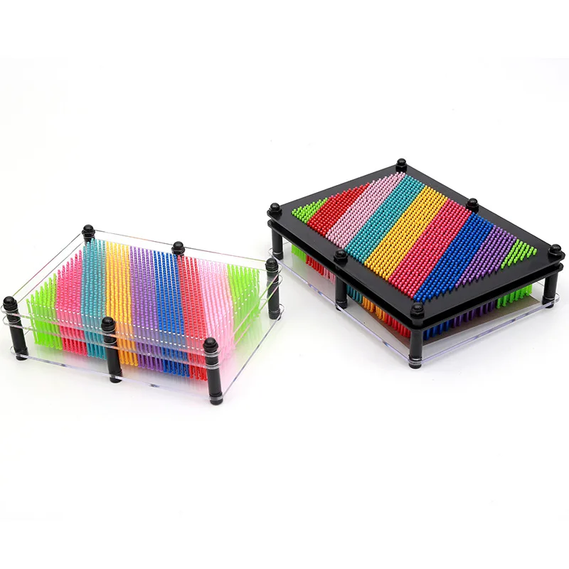 3D Clone โลหะ Antistress Art Clone Hand รูปร่างของเล่นเด็ก Pinscreen เข็ม Board ประติมากรรมภาพวาดแกะสลัก Pinart ของขวัญ