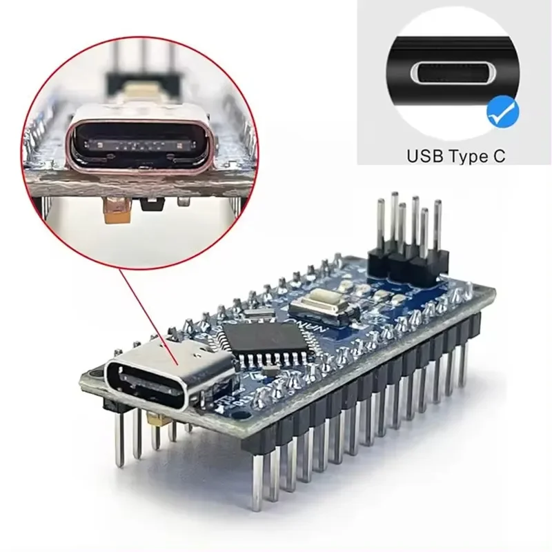 Контроллер Nano 3.0 Type-C, совместимый с USB-драйвером Arduino nano CH340 с кабелем NANO V3.0 ATMEGA328P Type-C