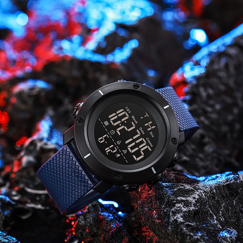 Relógio eletrônico multifuncional de mostrador grande masculino e feminino, relógio de casal para esportes ao ar livre