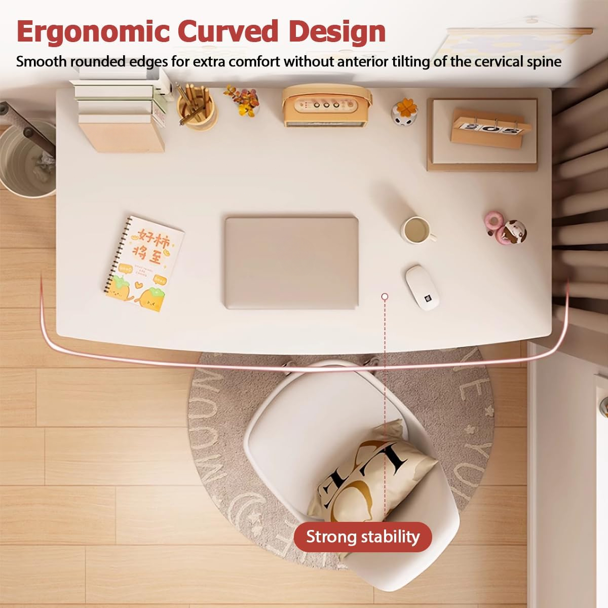 Small Computer Desk Simple Style Office Desk Study Work Table for Home Bedroom Writing Desk