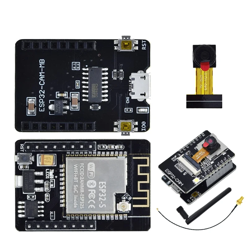 ESP32-CAM WiFi модуль 2,4G антенна ESP32 последовательный порт к WiFi ESP32 CAM макетная плата 5 В Bluetooth с модулем камеры OV2640 DIY