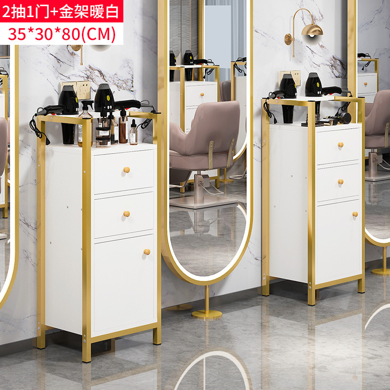 Hulpkar Kapper Salon Goud Kappers Roterende Trolley Hotel Professionele Bar Make-Up Esthetiek Spa Meubels Metaal