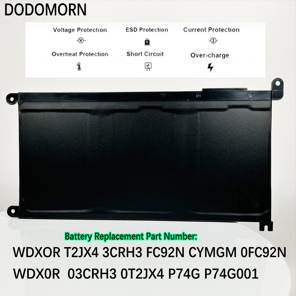 DODOMORN-WDX0R Bateria do portátil, DELL Vostro 5468 5471 5568 Inspiron 17 5770 5767 5765 15 5584 5567 7560 3583 5538 5567 WDXOR