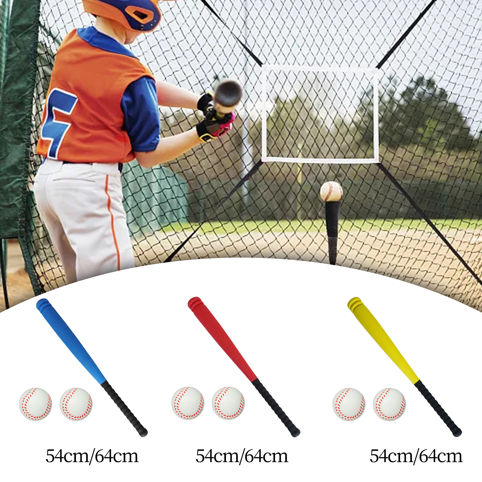 Kinderen Honkbalknuppels Ballen Set Spons Honkbal Speelgoed Veilig Peuters Batting Game Voor Cadeau Activiteit Speeltuin