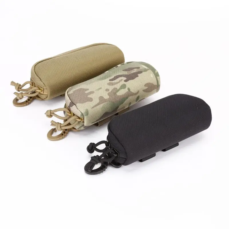 ยุทธวิธี MOLLE กรณีแว่นตาล่าสัตว์กันกระแทกแว่นตาป้องกันกล่องแบบพกพากลางแจ้งแว่นตากันแดด Case-1000D ไนลอน