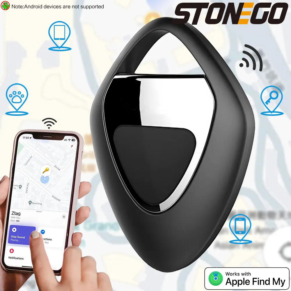 Stonego bluetoothトラッカーanti-lostスマートデバイスgpsロケーター追跡用ペット財布キーチェーンアプリコントロールios android電話