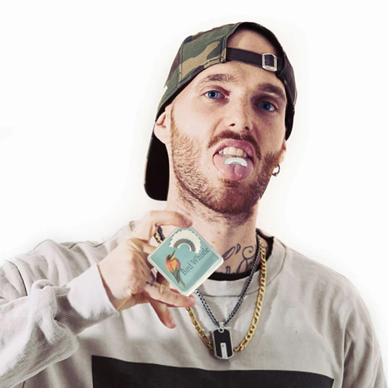 Divertido pássaro chamador língua apito toutinegra, Noisemaker brinquedos truques, Tweeting Original