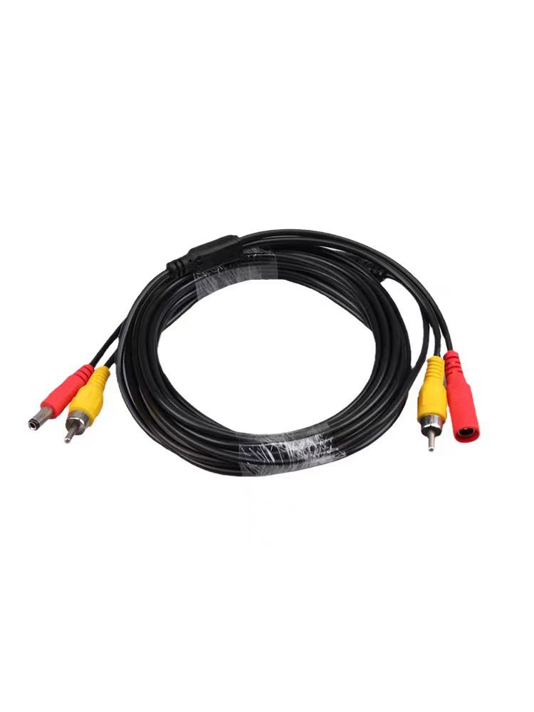 Cabo de alimentação AV DC de vídeo RCA 5M / 10M / 20M para TV CCTV Kit de câmera retrovisora de caminhão de carro
