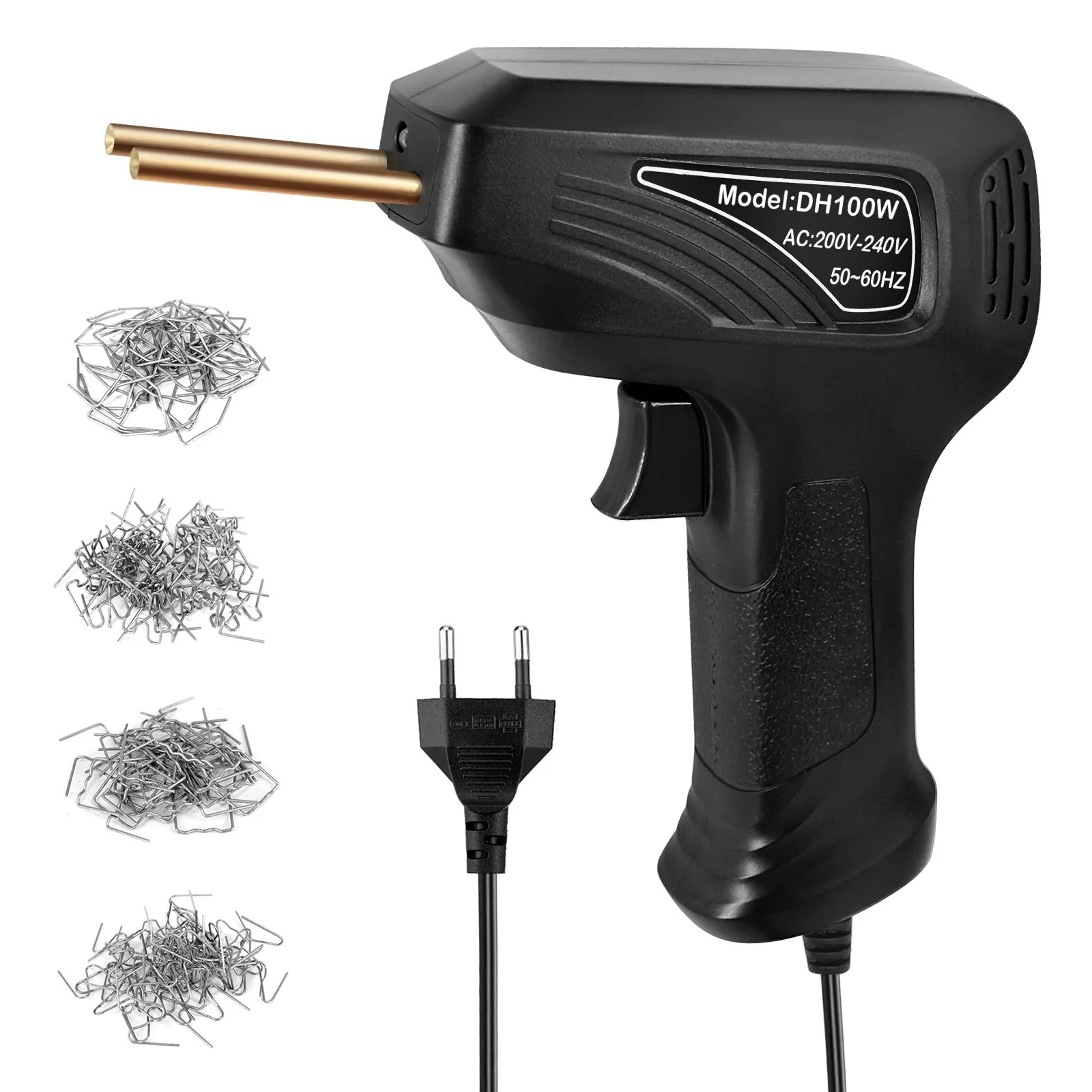 DH100W 2 세대 플라스틱 용접 건, 식재 못 균열 용접, 열 절단 용접, 급속 가열, 블루 블랙, 1 개