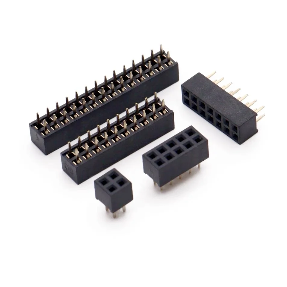 10Pcs DIP Double Row Female/Male Header Socket Pitch 2.00mm 2*2p 3p 4p 5p 6p 7p 8p 9p 10p 12p 15p 20p 40Pins Connector Diy PCB