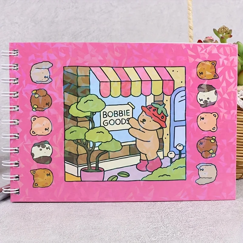 เด็ก BOBBIE สินค้าสมุดระบายสีเด็กวาดหนังสือภาพวาดกระดาษ Doodle โน้ตบุ๊คธีมสัตว์ภาพวาดอุปกรณ์สําหรับของขวัญ