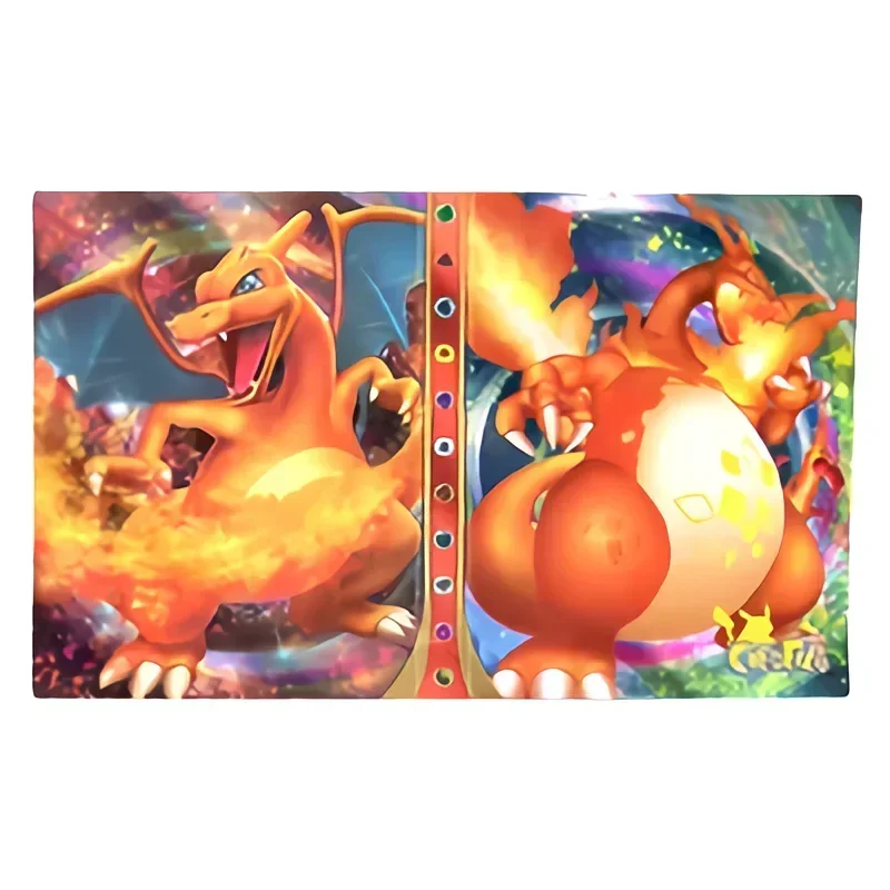 Мультяшный альбом, 240 шт., карточная книга, Pokemon Gengar Charmander, держатель для карт, букв, переплет, папка с рисунком VMAX GX EX, игровая коллекция