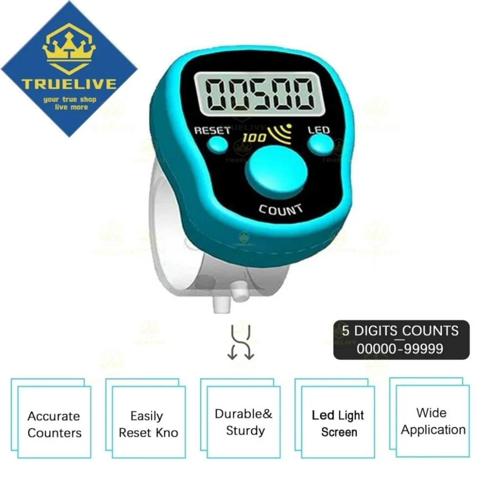10/5/3/1PCS Finger Counter Click Mini Stitch Marker Row Knitting Electronic Counters LED Digital Tally Counter Clicker Tool
